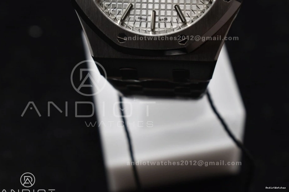 37mm 1:1 SS Bracelet Super Best SS Textured SA3120 Royal Dial Edition ZF White 1035 Clone 15450 on Oak Stretchable 0911